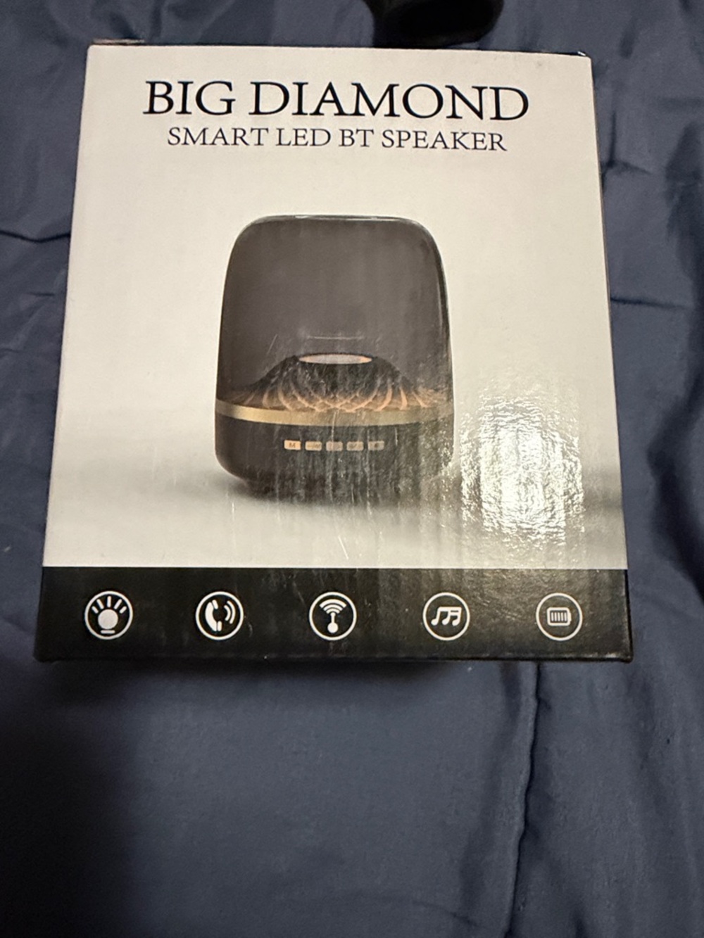 Diamond Supply Co. Black and Gold LED Bluetooth Speaker